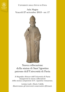 Statua di Sant'Agostino nell'Aula Magna dell'Università di Pavia 